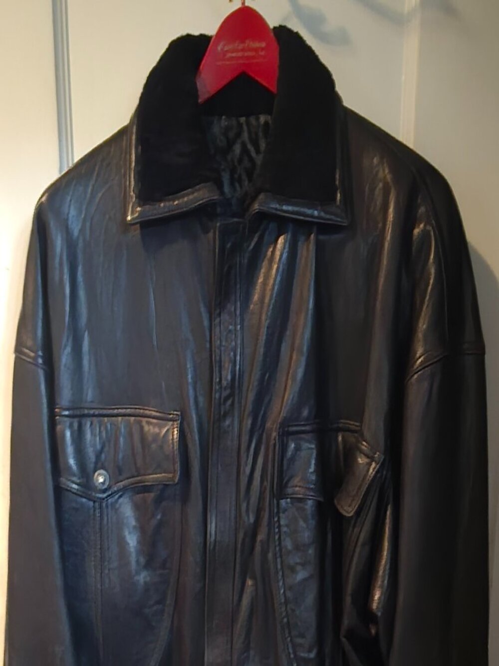 Vintage Leather Gianni Versace jacket Size 46